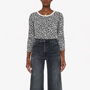 NYDJ Leopard Print Gray Women's Top size L